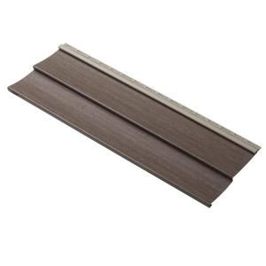 Cellwood Dimensions Double 4 in. x 24 in. Vinyl Siding Sample in Hickory DI40SAMPLE NH