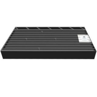 Redi Trench 30 in. x 60 in. Double Threshold Shower Pan in Black with Right Drain RT3060RDL PVC SQPC