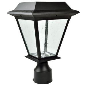 XEPA Timer Activated 12 hrs. 200 Lumen 3 in. Fitter Mount Outdoor Black Solar LED Lamp SPX123