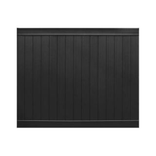 Pro Series 3 in. x 6 ft. x 8 ft. Vinyl Anaheim Black Privacy Fence Panel   Unassembled 153571