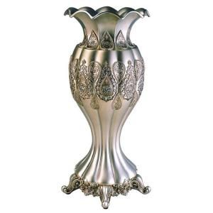 ORE International 15.75 in. H Traditional Royal Silver and Gold Metallic Decorative Vase K 4199V