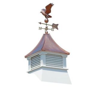 HomePlace Structures Belvedere 24 in. x 24 in. x 63 in. Composite Vinyl Cupola with Weathervane RCBW