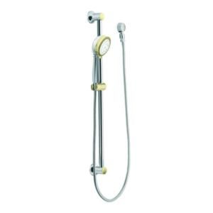 MOEN 4 Function Handheld Shower with Slide Bar in Chrome/Polished Brass 3867CP