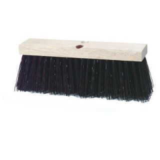 Carlisle 16 in. Polypropylene Bristled Heavy Street Sweep Broom in Brown (12 Case) 3621951601