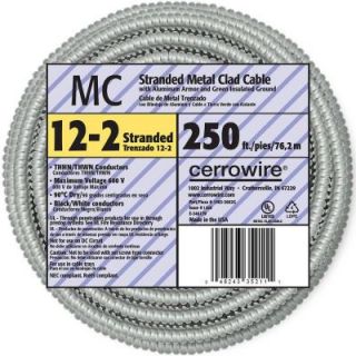 Cerrowire 250 ft. Coil 12 2 STR MC Aluminum Cable 1483 3602G