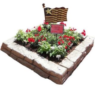 RTS Home Accents Rock Lock (4) Straight Pieces and (2) 28 in. Spikes Raised Garden Bed 55060013000081