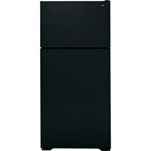 Hotpoint 28 in. W 15.6 cu. ft. Top Freezer Refrigerator in Black HTR16BBERBB