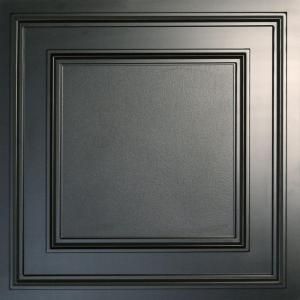 Ceilume Cambridge Black 2 ft. x 2 ft. Lay in or Glue up Ceiling Panel (Case of 6) V3 CAMB 22BKO