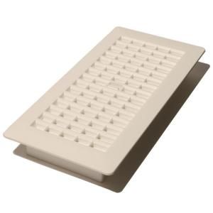 Decor Grates 2 1/4 in. x 14 in. White Plastic Floor Register with Damper Box PL214 WH