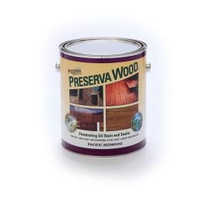 Preserva Wood 1 gal. Oil Based Pacific Redwood Penetrating Stain and Sealer 40104