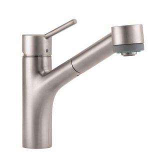 Talis S Single Handle Pull Out Sprayer Kitchen Faucet in Steel Optik 06462860