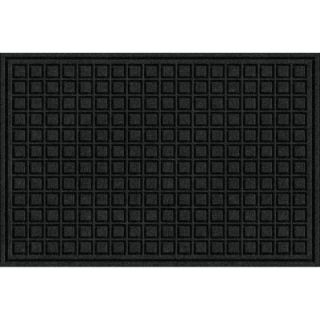 Apache Mills Black 24 in. x 36 in. Fiber and Rubber Commercial Entry Mat 60 885 1907 20000300