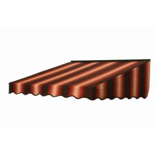 NuImage Awnings 7 ft. 2700 Series Fabric Door Canopy (17 in. H x 41 in. D) in Ombre Dark Brown/Salmon/Beige 27X7X84476503X