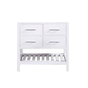 Design Element London 35.5 in. W x 21.5 in. D x 33.75 in. H Vanity Cabinet Only in White with Open Bottom DEC077A W CB