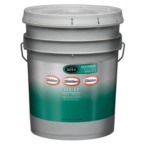 Glidden DUO 5 gal. White Interior Eggshell Paint and Primer GLD2000 05