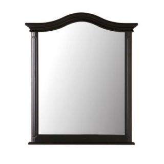Home Decorators Collection Provence 33 in. L x 28 1/2 in. W Wall Mirror in Black 1112900210