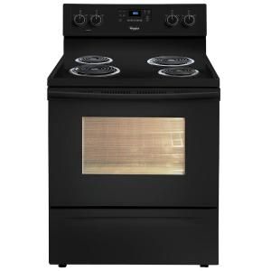 Whirlpool 4.8 cu. ft. Electric Range with Self Cleaning Oven in Black WFC310S0AB
