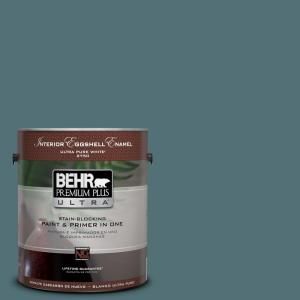 BEHR Premium Plus Ultra Home Decorators Collection 1 gal. #HDC CL 22 Sophisticated Teal Eggshell Enamel Interior Paint 275301