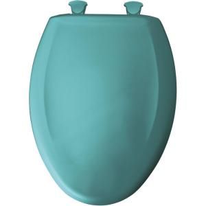 BEMIS Slow Close STA TITE Elongated Closed Front Toilet Seat in Classic Turquoise 1200SLOWT 465