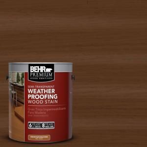 BEHR Premium 1 gal. #ST 129 Chocolate Semi Transparent Weatherproofing Wood Stain 507701