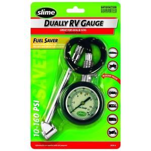 Slime 10 160 psi Dual Head Dial Gauge with Hose, Carded 2020 A