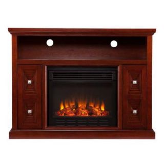 Southern Enterprises Austin 48 in. Media Console Electric Fireplace in Cherry 2948263