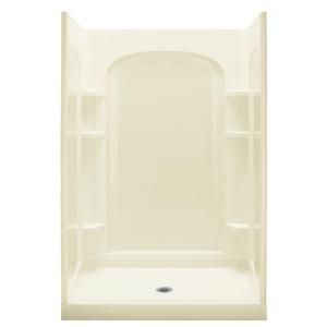 Sterling Plumbing Ensemble 48 in. x 35 1/4 in. x 77 in. Standard Fit Shower Kit in Biscuit 72220100 96
