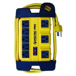 Tasco 6 ft. 14/3 SJT 1050 Joules 8 Outlet HD Power Station   Yellow 11 00227