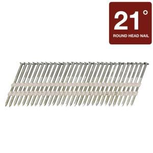 Hitachi 2 3/8 in. x 0.113 21 Degree Ring Bright Full Round Head Plastic Collated Framing Nails 1,000 per Box 20103S