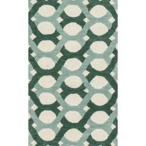 Loloi Rugs Weston Lifestyle Collection Blue Green 2 ft. 3 in. x 3 ft. 9 in. Accent Rug WESNHWS04BBGR2339