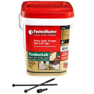 FastenMaster #12 6 in. External Hex Flange Hex Head Wood Screws (250 Pack) FMTLOK06 250
