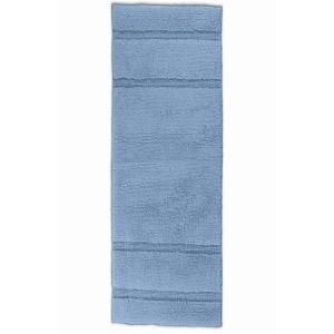 Garland Rug Majesty Cotton Sky Blue 22 in. x 60 in. Washable Bathroom Accent Rug PRI 2260 03