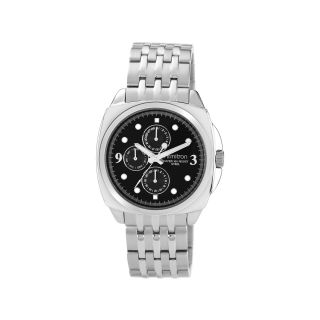 Armitron Mens Silver Tone & Black Multifunction Watch