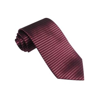 Haggar Horizontal Striped Tie, Red, Mens