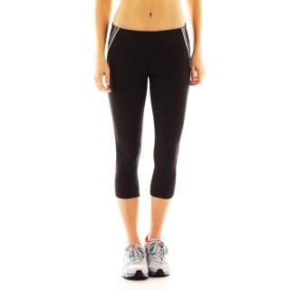 Xersion Inset/Piped Capris, Black, Womens