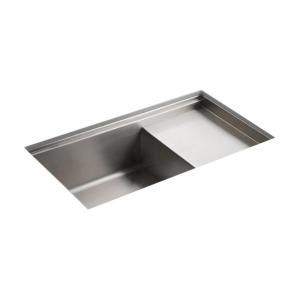 KOHLER Stages Undercounter Stainless Steel 33x18.5x9.8125 0 Hole Single Bowl Kitchen Sink K 3760 NA