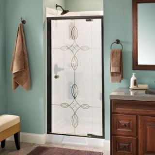 Delta Mandara 36 in. x 66 in. Pivot Shower Door in Oil Rubbed Bronze with Frameless Tranquility Glass 159333