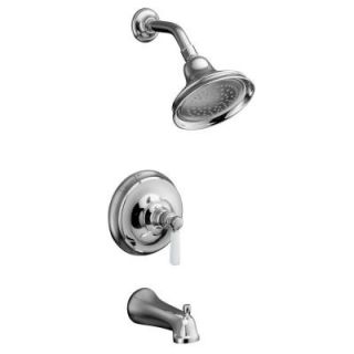 KOHLER Bancroft 1 Handle Rite Temp Pressure Balance Tub/Shower Faucet Trim in Polished Chrome (Valve not included) K T10581 4P CP