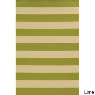 Indoor/ Outdoor Stripe Polypropylene Rug (53 X 76)