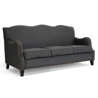 Penzance Dark Grey Linen Sofa