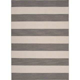 Flat Weave Stripe Gray Rug (4 X 6)