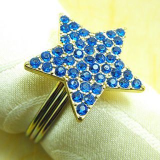 Shinning Star Acrylic Beads Napkin Ring, Dia4.2 4.5cm Set of 12