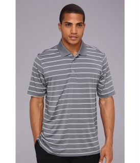 adidas Golf Puremotion 2 Color Stripe Jersey Polo 14 Mens Short Sleeve Knit (Gray)