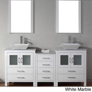 Virtu Virtu Usa Dior 66 Inch Double Sink Vanity Set In White White Size Double Vanities