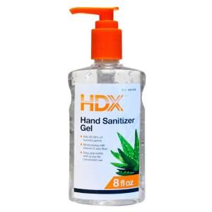 HDX 8 oz. Hand Sanitizer Gel Easy Grip Bottle with Pump 2640907HD