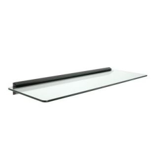 Knape & Vogt 8 in. x 24 in. Black Glass Decorative Shelf Kit 89 BLK 10824