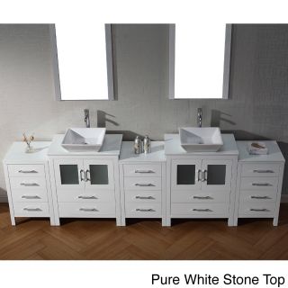 Virtu Virtu Usa Dior 110 Inch Double Sink Vanity Set In White White Size Double Vanities