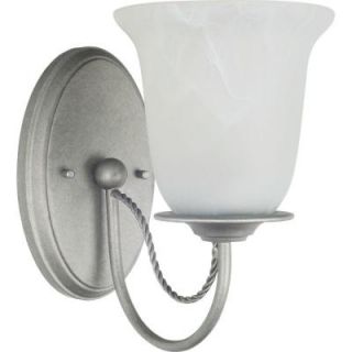 Sea Gull Lighting Plymouth 1 Light Weathered Pewter Wall Sconce 44891 57