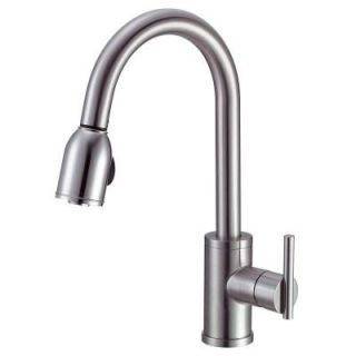 Danze Parma Side Mount Single Handle Pull Down Sprayer Kitchen Faucet in Stainless Steel D457058SS