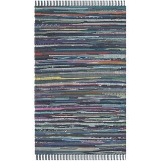 Safavieh Hand woven Rag Rug Ink Cotton Rug (23 X 5)